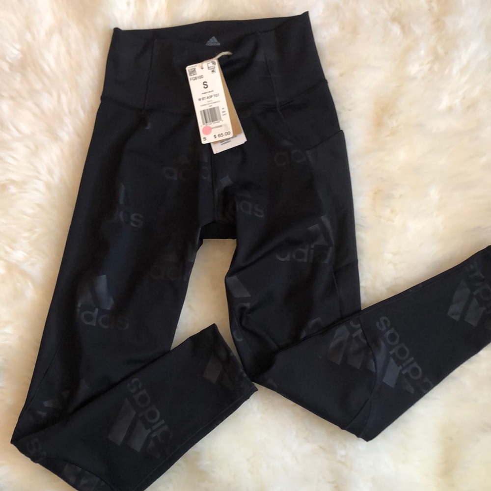 Adidas logo print leggings
